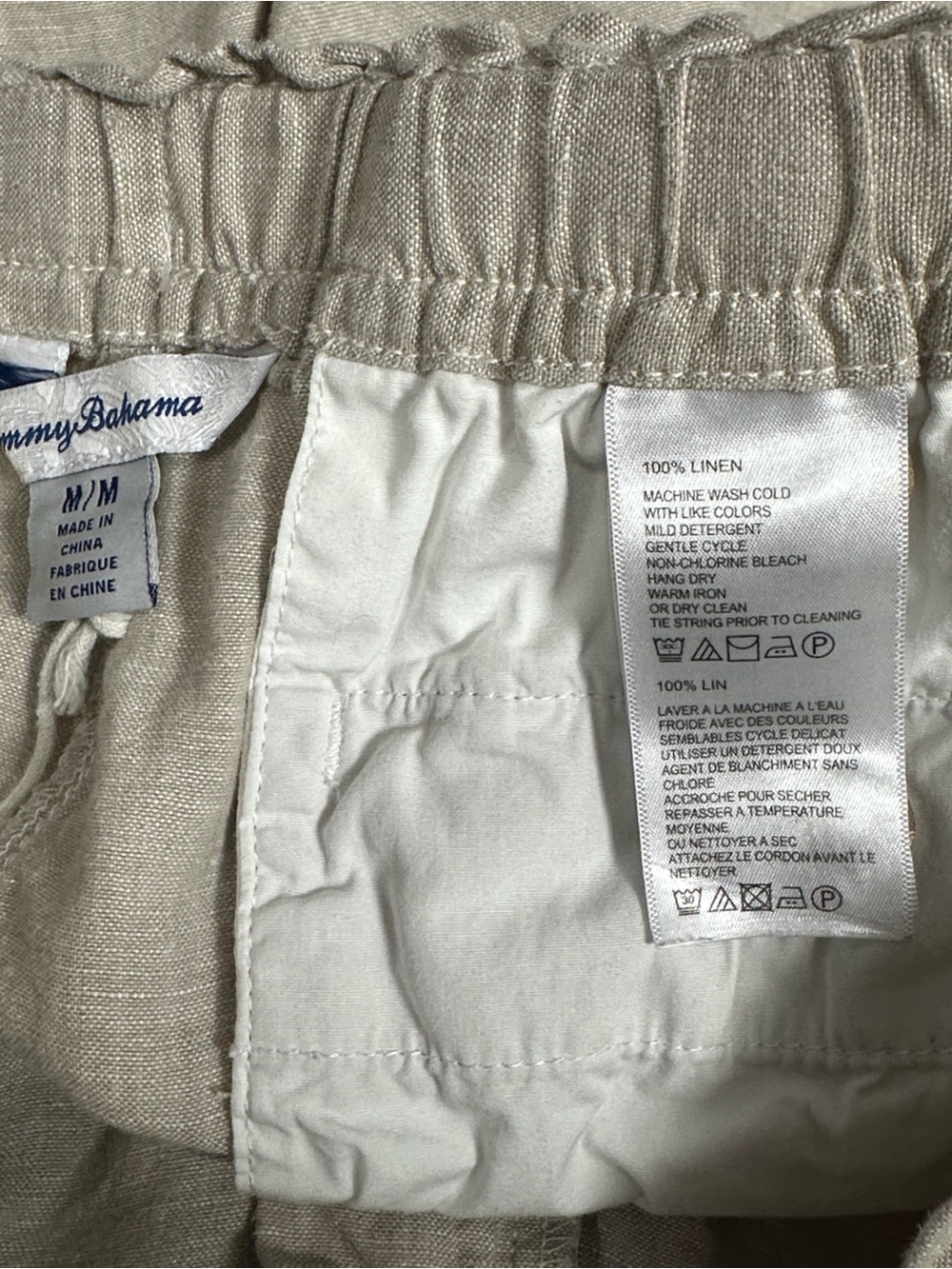 Tommy Bahama 100% Linen Shorts Bundle Size M ๐ด White + Beige - Picture 7 of 7